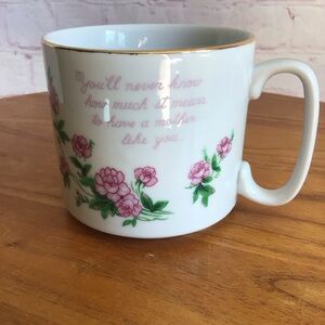 Vintage Lefton Mother Floral Porcelain Mug